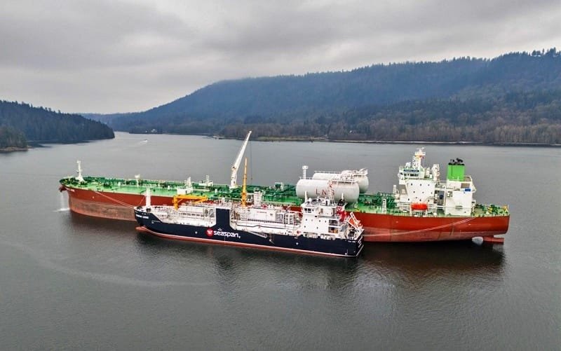 Seaspan Energy First STS LNG Bunkering Canada