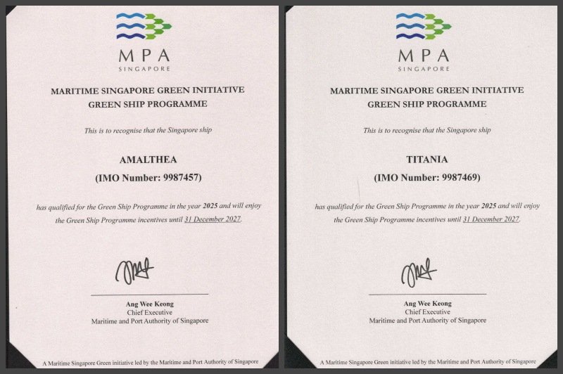 MM Marine Green Ship Award